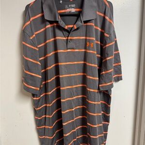Under Armour Men's Polo in Charcoal and Orange